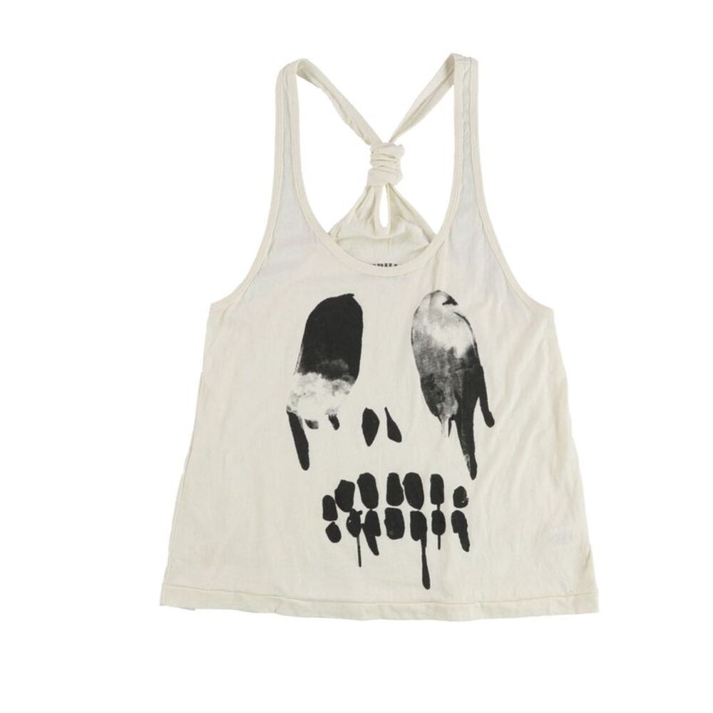 Gorilla Buffet Womens Skull Razerback Knotted Racerback Tank Top, NWT